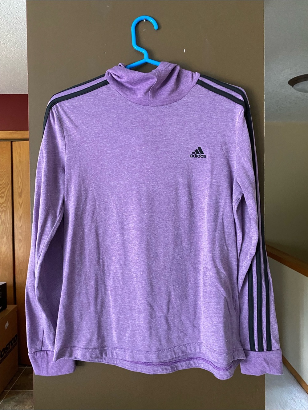 adidas Purple Pullover Hoodie Sweatshirt